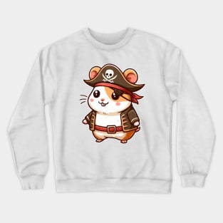 cute pirate hamster Crewneck Sweatshirt